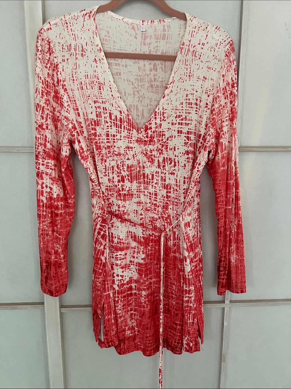 Effortless Chic V-Neck Long Sleeve Light Weight Stretch Crepe